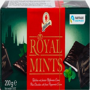 Шоколад Halloren Royal Mints с мятной начинкой 200 г