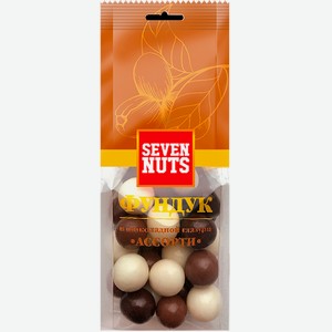 Снеки Seven Nuts Фундук в шоколадной глазури 150 г
