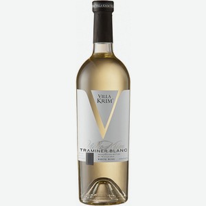 Вино  Villa Krim  Траминер Блан (Крым ЗГУ) п/сл.бел.12,5% 0,75л, 0,75, 12