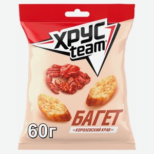 Сухарики Хрусteam Багет Краб, 60 г
