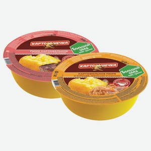 Пюре картофельное б/п Картошечка курица, говядина и гренки 72 г