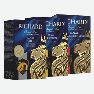 Чай черный Ричард Лорд Грей, Инглиш Брекфаст, Цейлон 90 г