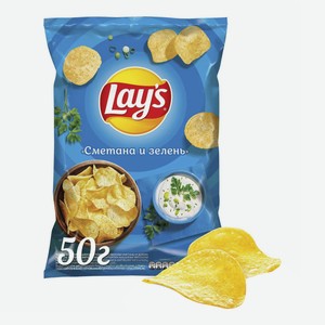 Чипсы Lay s сметана и зелень 50 г