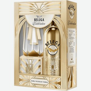 Водка Beluga Noble Celebration (gift box with highball) 40% 0.7 л.