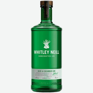 Джин Whitley Neill Aloe & Cucumber Handcrafted Dry Gin 43% 0.2 л.