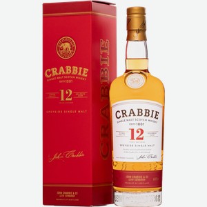 Виски Crabbie Speyside Single Malt Whisky 12 Years Old (gift box) 40% 0.7 л.