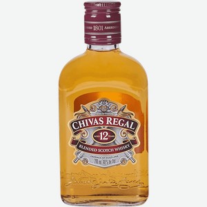 Виски Chivas Regal 12 y.o. blended scotch whisky 40% 0.2 л.