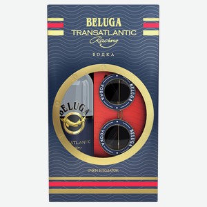 Водка Beluga Transatlantic Racing (gift box with glasses) 40% 0.7 л.
