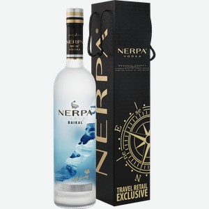 Водка Baikal Nerpa Black (gift box) 40% 0.7 л.