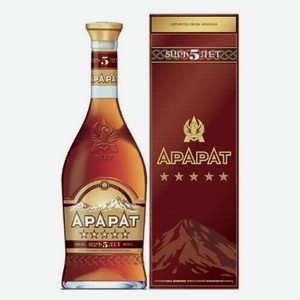 Коньяк Арарат 0.5 л, 5 лет, Армения, подарочная упаковка