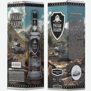 Водка Squadra Russa Tank (gift box) 40% 0.7 л.