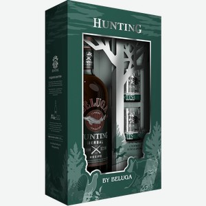 Ликёр Beluga Hunting Herbal Bitter (gift box with two shots) 40% 0.7 л.