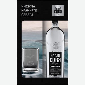 Водка White Owl (gift box with glass) 40% 0.7 л.