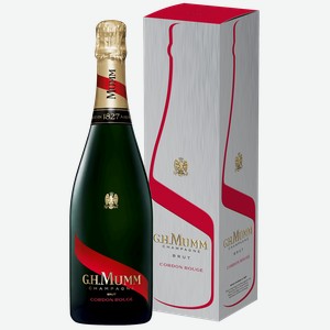 Игристое вино и шампанское Mumm Cordon Rouge Brut Champagne AOC (gift box) 12% 0.75 л.