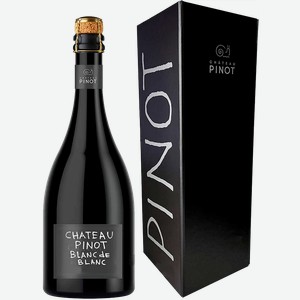 Игристое вино и шампанское Blanc de Blancs Extra Brut Kuban. Novorossiysk Chateau Pinot (gift box) 12% 0.75 л.