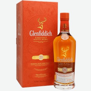 Виски Glenfiddich Single Malt Scotch Whisky 21 y.o. (gift box) 40% 0.7 л.