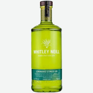 Джин Whitley Neill Lemongrass & Ginger Handcrafted Dry Gin 43% 0.7 л.