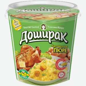 Продукты быстрого приготовления Пюре Картофельное Быстрого Приготовления Доширак С Соусом Куриный С Овощами 52 гр