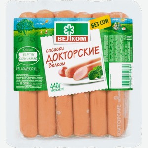 Мясо Сосиски Докторские Велком в/у