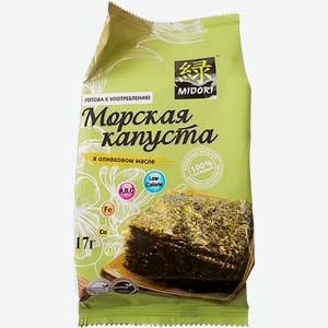 Чипсы Морская капуста Midori в оливковом масле 17 г