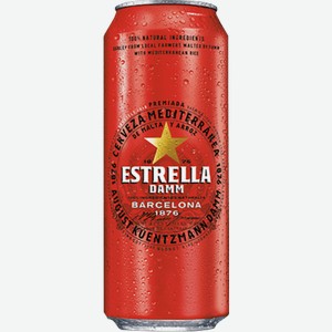 Светлое пиво Estrella Damm 0.5л