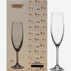 Набор бокалов для шампанского Crystalite Bohemia (2x220 мл)