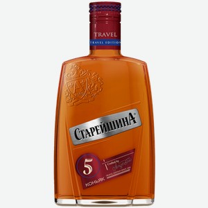 Коньяк Старейшина 5 летней выдержки Фляжка 0.25л