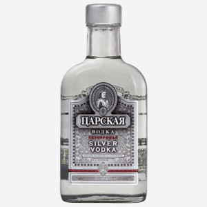 Водка Царская Водка Серебряная Silver Vodka 0.25л