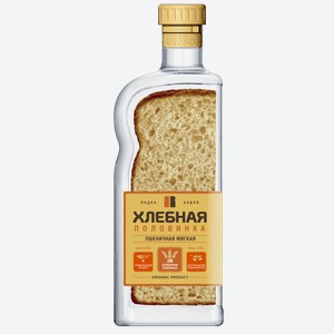 Водка Хлебная половинка, пшеничная 0.45л