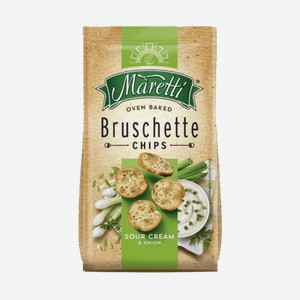Чипсы Хлебные ломтики со вкусом сметана и лук Maretti