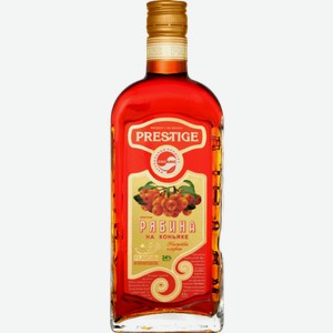 Настойка сладкая "ПРЕСТИЖ РЯБИНА НА КОНЬЯКЕ" 0,5л 24% 0.5л