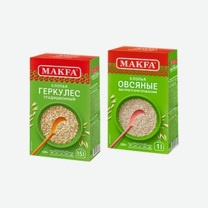 Хлопья МАКФА овсяные, геркулес традиционный 400гр
