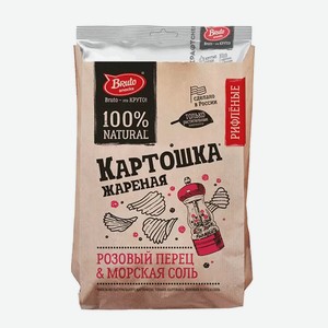 Чипсы Bruto Крафт Картошка Рифленая Розовый Перец 130гр
