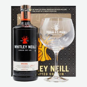 Джин Whitley Neill Original London Dry Cin (gift box with glass) 43% 0.7 л.