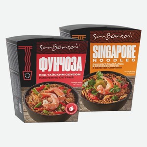 Вермишель фунчоза под китайским, тайским соусом SanBonsai 120 г