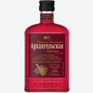 Настойка полусладкая Архангельская Брусника Ручного Сбора 0.25л
