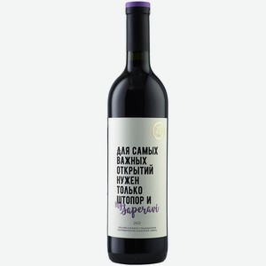 Вино тихое красное сухое ZB Wine SAPERAVI «Для Самых важных открытий...» 2022 0.75 л