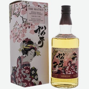 Виски The Matsui Sakura Cask Single Malt Japanese Whisky (gift box) 48% 0.7 л.