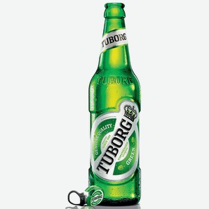 Пиво Tuborg Green светлое, 0.48л