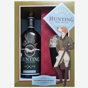 Ликёр Beluga Hunting Herbal Bitter (gift box with a flask) 40% 0.7 л.