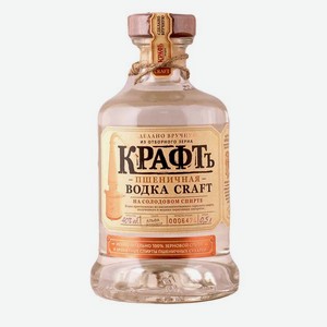 Водка Крафтъ пшеничная 0.5л