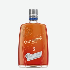 Коньяк пятилетний  Старейшина ТРЭВЕЛ  40% 0,25л фляга