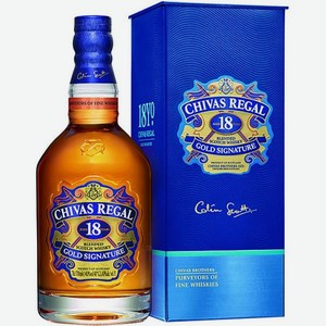 Виски Чивас Ригал 18 лет SCOTCH BLENDED 0.7л