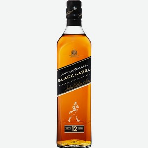 Виски Johnnie Walker Black Label Blended Scotch Whisky 40% 0.75 л.