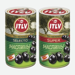 Маслины черные б/к ITLV 370 мл, 425 мл