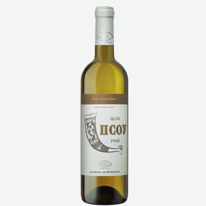 Вино ПСОУ белое, полусладкое,, 0.75л