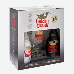 Пиво Gulden Draak & Gulden Draak 9000 Quadruple Van Steenberge (gift box with glass) 10.5% 0.66 л.
