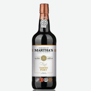 Портвейн Марта`с Файн Тони Порт Вино Крепленое Марочное Красное Сладкое 0.75л