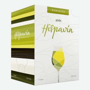 Вино Испавин Айрен DO LA MANCHA Белое Сухое 3л