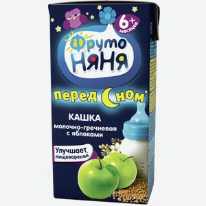Кашка Фруто Няня молочно-гречневая с яблоками, 0.2л